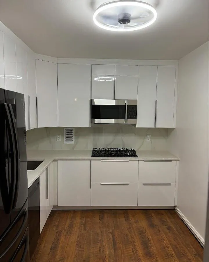 Renovated kitchen with quartz countertops in Logan